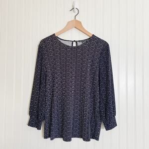 Adrianna Papell Womens Top Size M Long Sleeve Career Office Lightweight Artsy